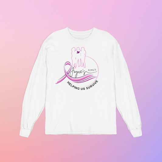 Joyce's Girls Unisex White long sleeve logo shirt - Joyce’s Girls