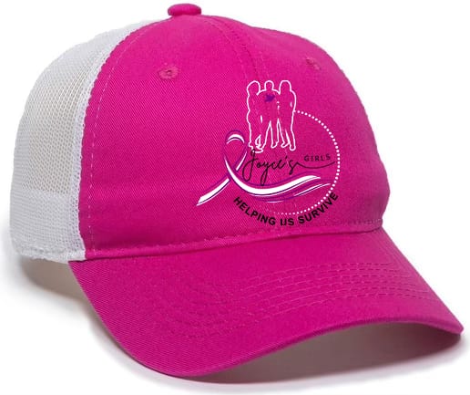 JOYCE'S GIRLS PINK/WHITE MESH LOGO HAT ONE SIZE FITS ALL - Joyce’s Girls